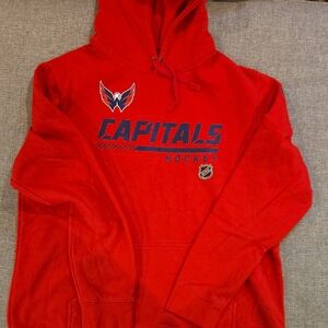 Washington Capitals Authentic Pro Red Hoodie with Team Logo